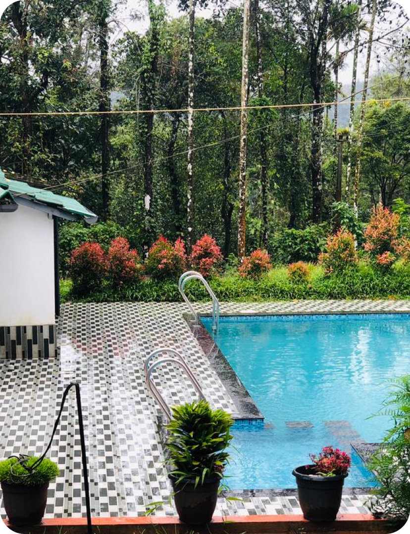 Private pool with campfire resort in wayanad